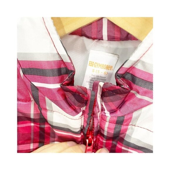 Gymboree Justice 5T Girls Plaid Black Padded Winter Puffer Vest Zip Front Lot 2 - Picture 4 of 4